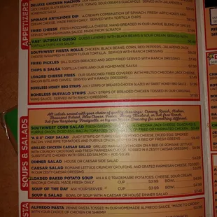 Menu page 1