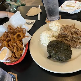 calamari and luau pig