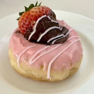 Strawberry glazed special donut