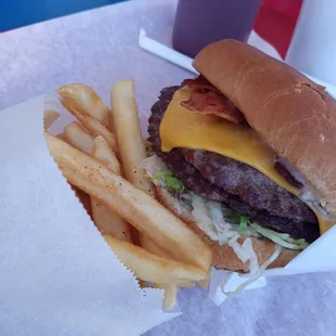 Double bacon and cheese..