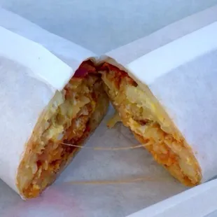 Great breakfast burrito ( has a slight kick to it)