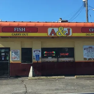 Free parking out front.