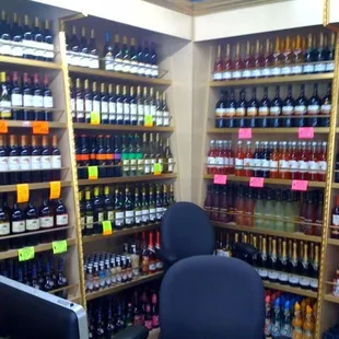 Preview of the wine section.