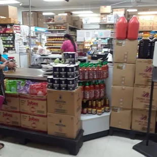 a woman in a grocery store