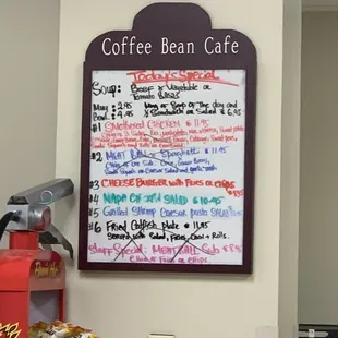 Daily specials till they sell out