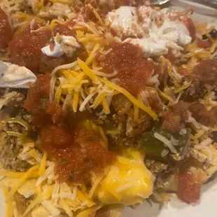 a plate of nachos
