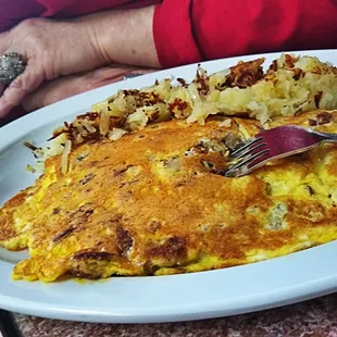 Sausage and Cheese Omelette