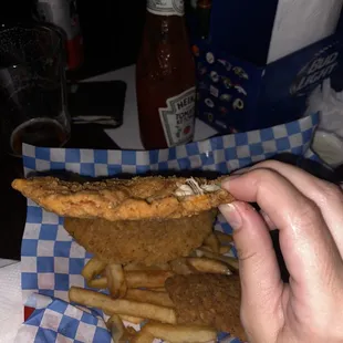 Worlds thinnest chicken strip