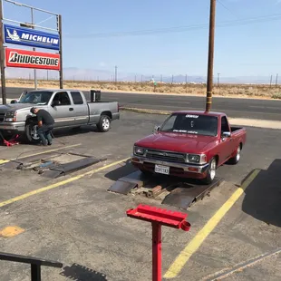 Team @ A&amp;L Tires Working Hard, despite the 115 degree heat.