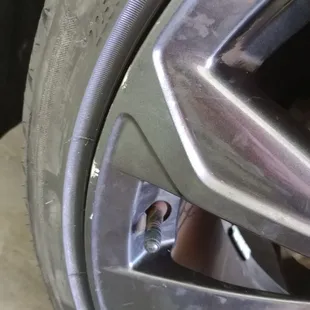 Rim damage.
