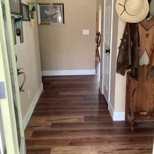 a hallway in a home