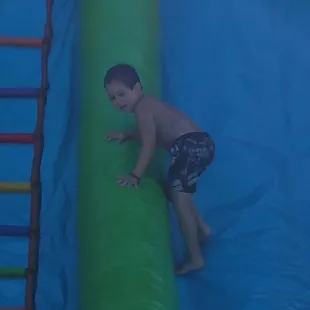 Ryan took to the slide like a real pro!