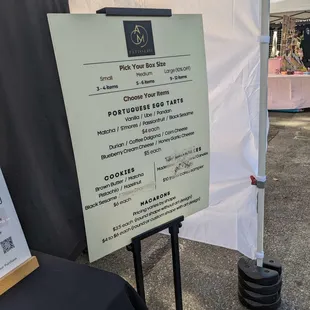 Sign with prices
