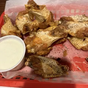 Dry wings the size of whole chicken!