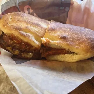 Eggplant parm "light" cheese