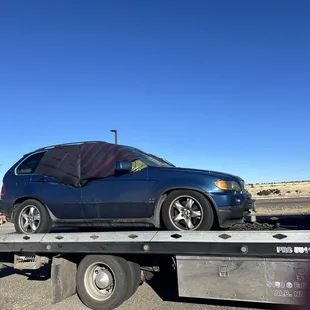 Two windows stuck open, engine died  Patrick fixed the front window to help us out after towing to gas station. Thank you Patrick! Blessings