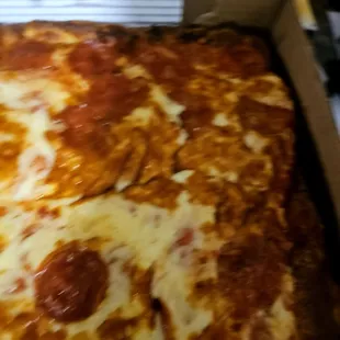 Sicilian pizza  this was supposed to be a half and half