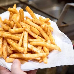 a basket of french fries