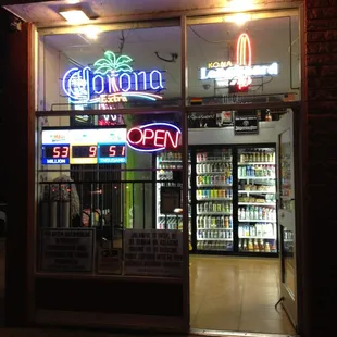 the front of the store