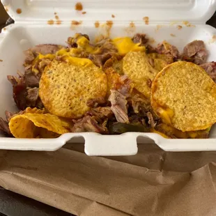 shows a container of food