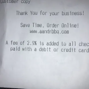 pay with cash, or get hit with a 2.9% fee