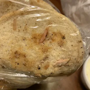 Used bread that had food scraped off and sold to me in a Family Pak