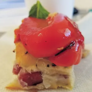 The best roasted peppers and prosciutto bread