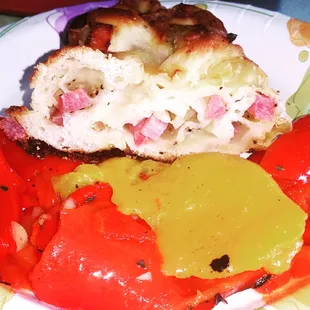 Lard bread and roasted peppers!