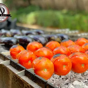 Grilled tomato's and eggplants