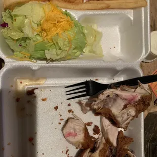 Chicken dinner was raw , smh definitely not safe.