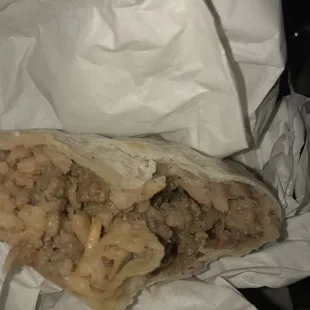 Carne Asada Burrito pretty good just not as Fat as Tams