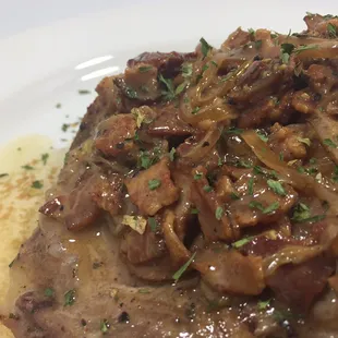 Smothered Pork Chop with Bacon &amp; Onions