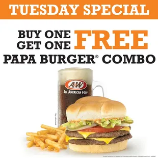 a burger and fries with a beer