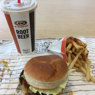 Bacon Double Cheeseburger, medium fries, and medium drink