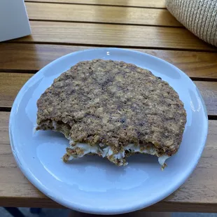 Lil Bertha - oatmeal cookie with cream cheese frosting. Amazing