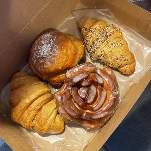American Tea Cake Everything Croissant Raspberry Rosebud  Classic Butter Croissant