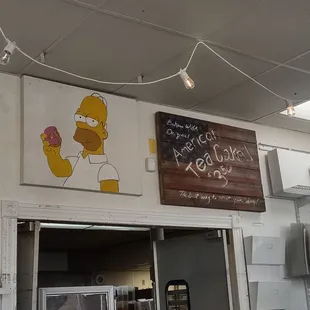 the interior of a bakery