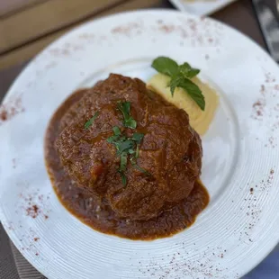 Ossobuco so tender. Love the polenta