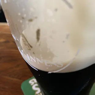 Guiness half drunk