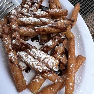 Funnel cake fries!  Yum!