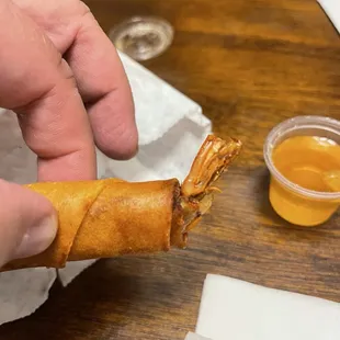 Shrimp in a blanket.