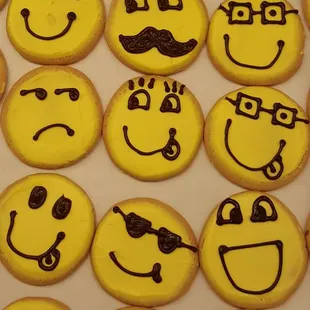 a variety of smiley faces