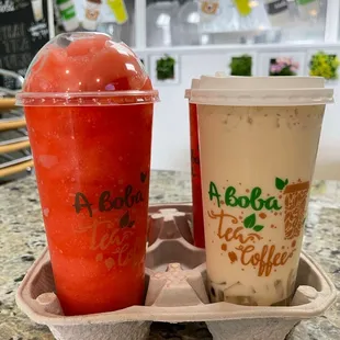 two cups of iced tea