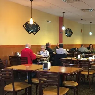  people sitting at tables