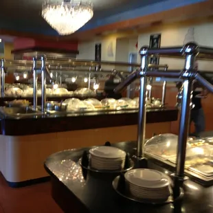  a view of a buffet