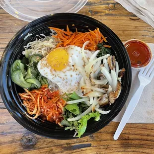 Veggie bowl! (I def missed the meat taste! Didn&apos;t fill me up, but wow what a beautiful plate!!! I still love this place!)