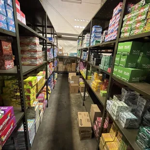 shelves of goods