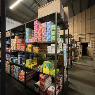 shelves of goods