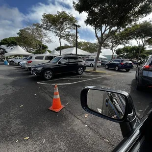 Entering parking lot