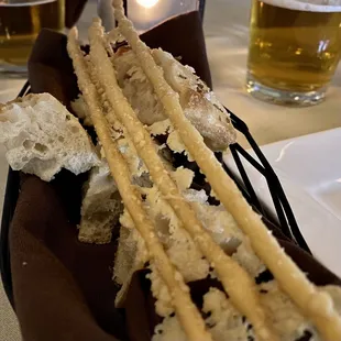 Complimentary Fresh Focaccia Bread and Breadsticks